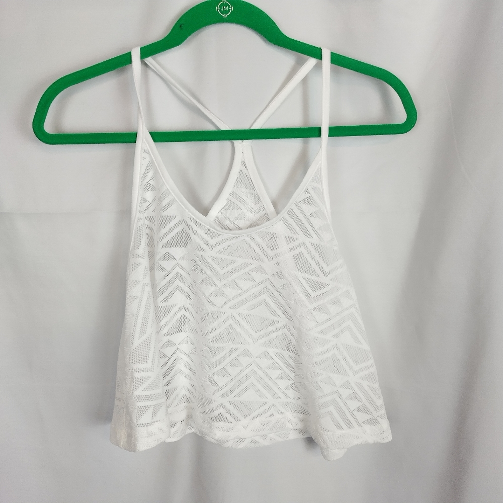 O’rageous juniors shirt White Size small sheet racerback tribal bikini cover